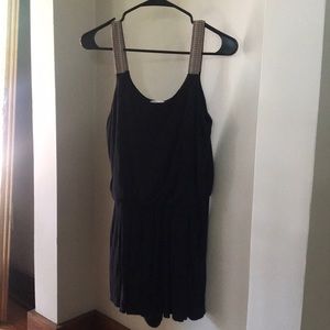 Black Romper with strap detail